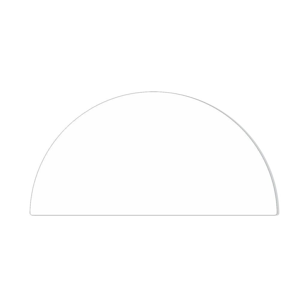 6x12" Duraluxe Aluminum Sublimation Panels Semicircle Blank Panels Duraluxe
